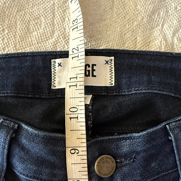 Paige Verdugo Ankle Skinny Dark Rinse Stretch Jeans Waist 30 - Picture 10 of 12
